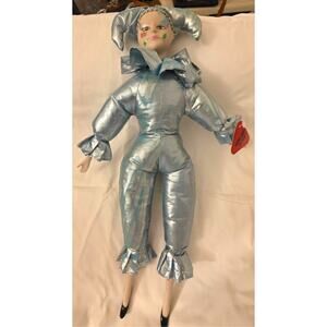 Sugar Loaf Classiques Toys Shiny Blue Jester Clown 16" NWT